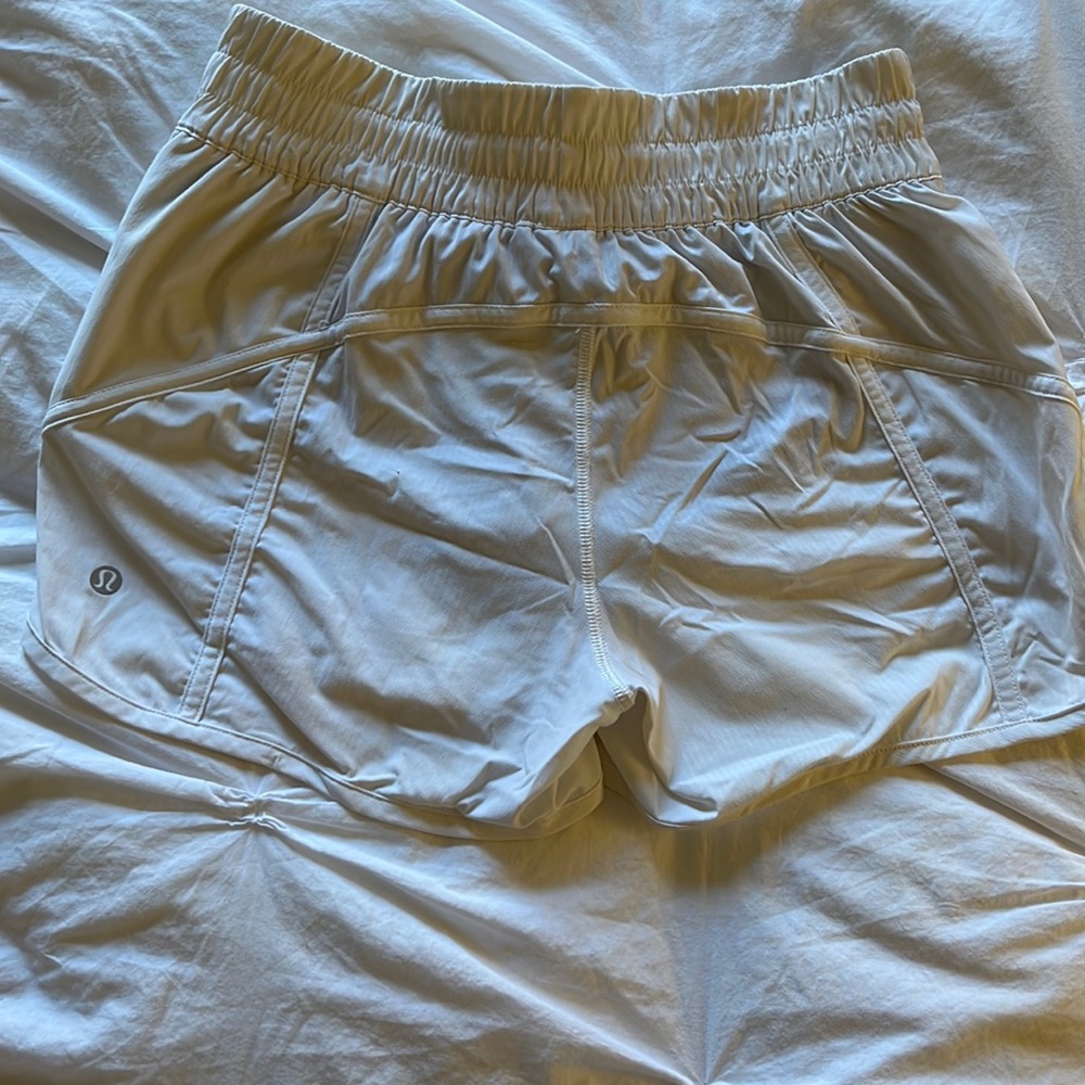 Lululemon white tracker shorts